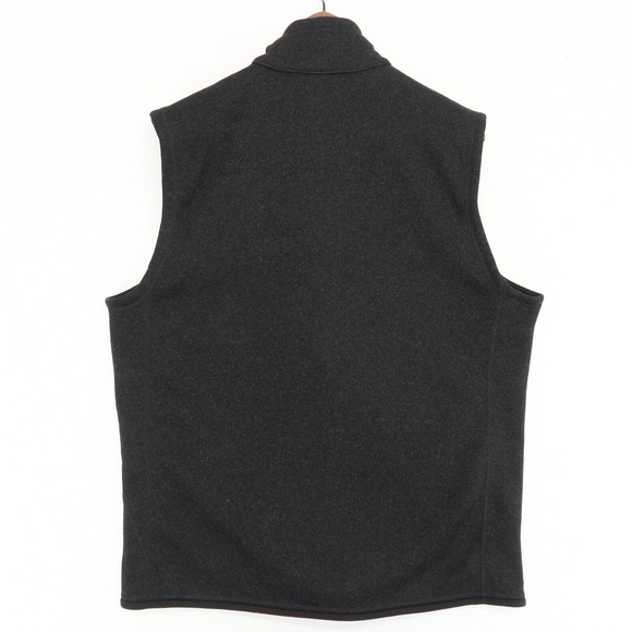 Patagonia Better Sweater Vest Mens XL Black Heather Full Zip Logo* - Picture 2 of 8